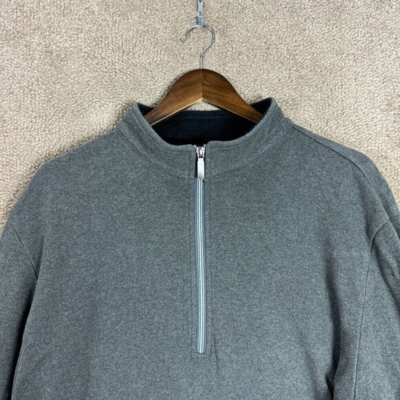 Straight Down Sweatshirt Mens Size XL Charcoal 1/2 Zip Pullover Long Sleeve Golf - Picture 2 of 11
